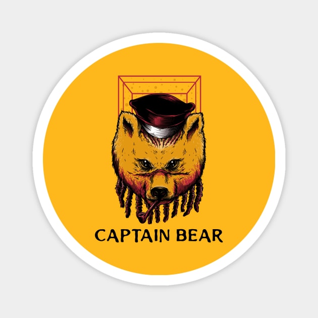 Captain bear Magnet by WOAT